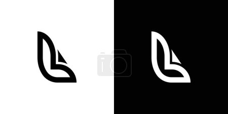 Téléchargez les illustrations : Modèle de conception vectorielle de logo lettre l minimaliste. Symbole l concept de conception - en licence libre de droit