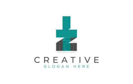 Modern creative letter tz and zt logo vector design symbol. Business logo design template abstract creative illustration simple logo. 