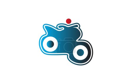 Ilustración de Motocicletas logotipo vector icono plantilla de diseño. Símbolo Motocicletas concepto de diseño. - Imagen libre de derechos
