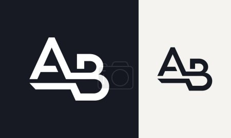 Modèle de logo de lettre AB moderne. Concept abstrait de logo vectoriel ab. 