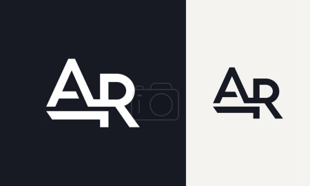 Modern letter ar logo template design. Abstract ar vector logo concept.