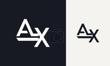 Carta moderna AX Logo Plantilla de diseño. Concepto abstracto del logotipo del vector del hacha. 