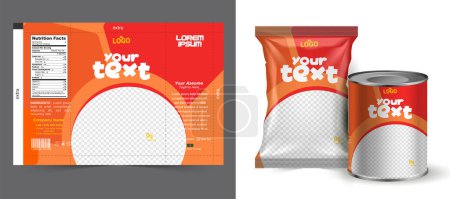 Illustration for Vector set of white packaging for food and drink. isolated vector illustration - Royalty Free Image