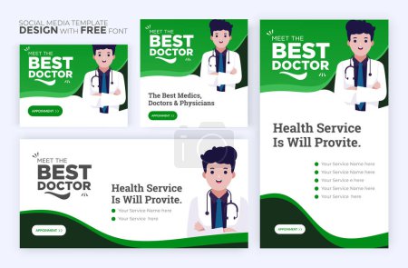 Téléchargez les illustrations : Meilleur ensemble d'illustration vectorielle de service médical de médecine - en licence libre de droit