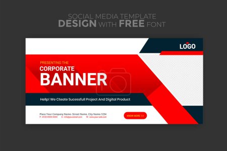 Illustration for Modern web roll banner design - Royalty Free Image