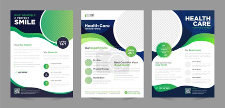Medical Flyer Design-Layout, Moderne Gesundheitsförderung Business Flyer tamplete, Flyer in DIN A4 mit bunten Marketing, madical, Vorschlag, Förderung, Werbung, Veröffentlichung