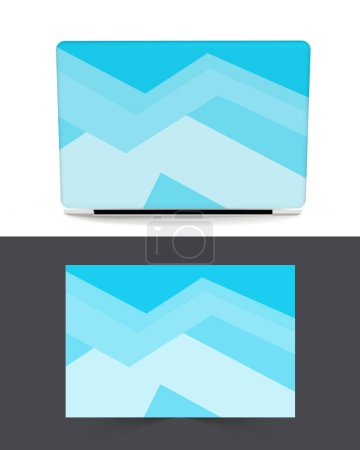abstract business laptop cover and sticker design