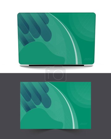 abstract business laptop cover and sticker design