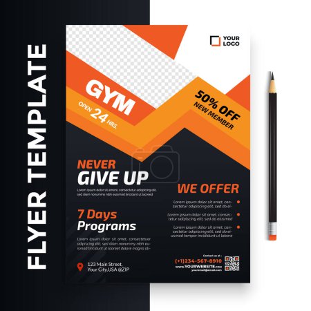 Illustration for Modern corporate flyer template - Royalty Free Image