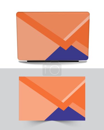 Ilustración de Laptop backpack Design with multiple color. - Imagen libre de derechos