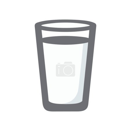 Illustration for Glass of milk vector icon illustration. - Royalty Free Image