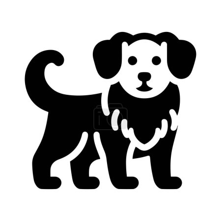 Illustration for Black silhouette of a dog vector illustration for dog day. - Royalty Free Image