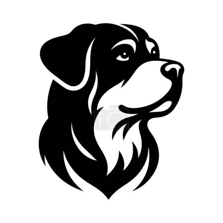 Illustration for Cute leonberger dog head vector illustration for dog day. - Royalty Free Image