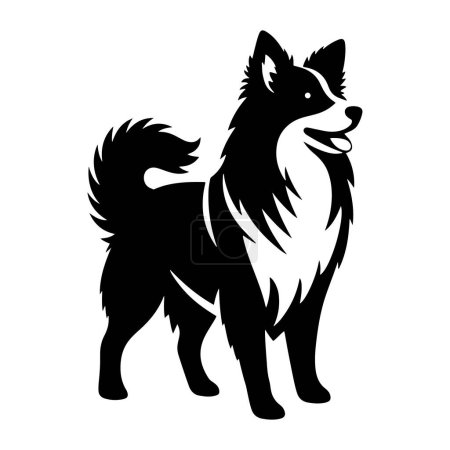 Illustration for Cute dog silhouette vector illustration for dog day. - Royalty Free Image