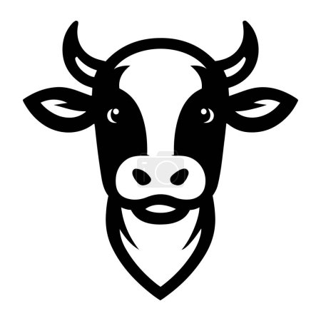 Ilustración de Ilustración de vector de cabeza de vaca. - Imagen libre de derechos