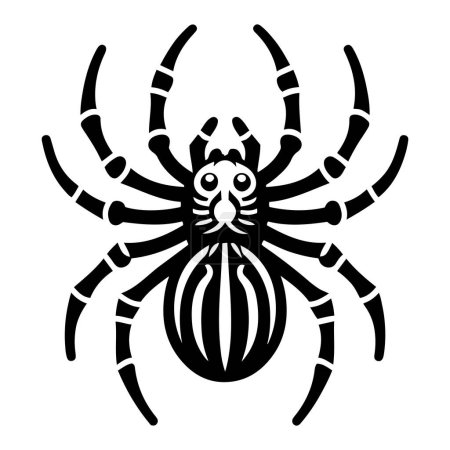 Spider top view vector illustration for Halloween.