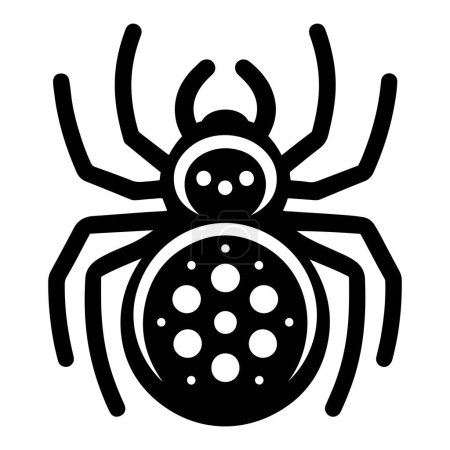 Spider vector icon illustration with solid line style.
