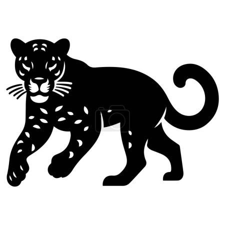 Téléchargez les illustrations : Jaguar Illustration vectorielle Silhouette
. - en licence libre de droit