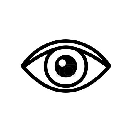 Icono simple del ojo Ilustración vectorial. Icono de visión Símbolo aislado