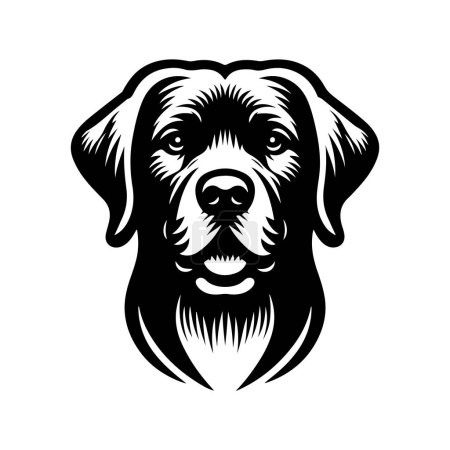 Illustration vectorielle chien, Illustration vectorielle de style ligne dessinée à la main chiot isolé sur fond blanc.