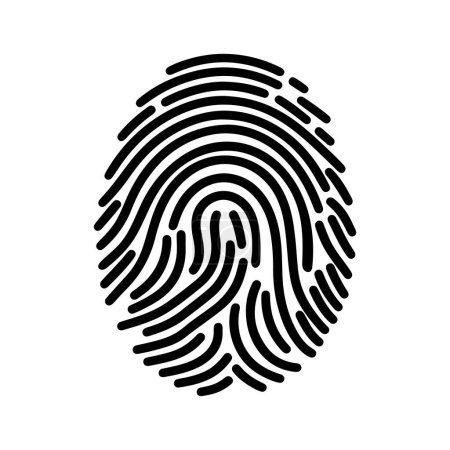 Fingerabdruck-Symbol. Cyber-Sicherheitskonzept. Identifikationskonzept. Biometrische Autorisierung. Authentifizierung.