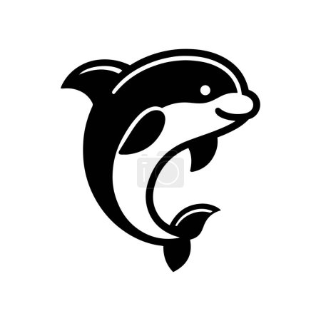 Illustration for Dolphin fish animal vector illustration for symbol, logo, mascot, web icon, sticker design, sign, or any design. - Royalty Free Image