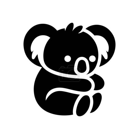 Vektor-Symbol Illustration von niedlichen Koala-Bären auf weißem Hintergrund.