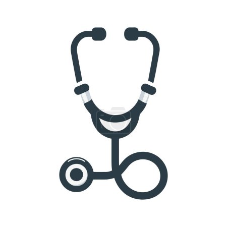 Medical stethoscope vector icon.