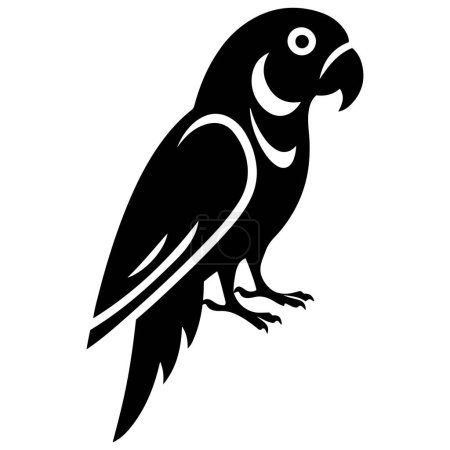 Illustration d'icône vectorielle silhouette perroquet.