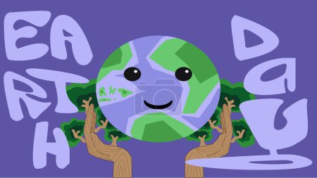 Vector Earth Day illustrations showcase vibrant nature visuals, highlighting environmental conservation and sustainability, motivating efforts for a healthier planet.