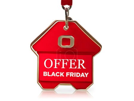 Red black friday gift or price tag 