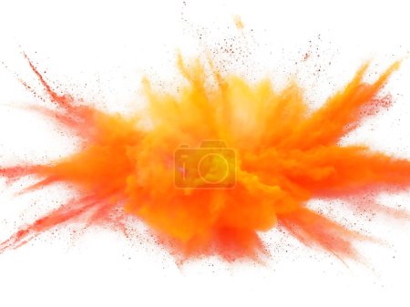 Festival de polvo de color naranja brillante Holi pintura 