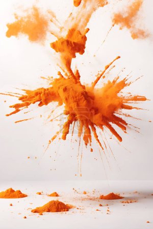 Bright orange Holi paint color powder festival 