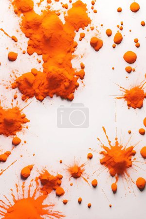 Bright orange Holi paint color powder festival 