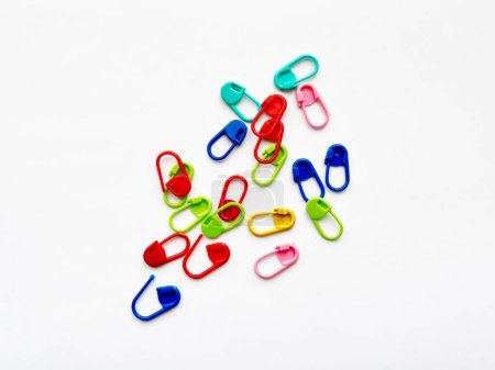 Colorful Knitting Stitch Markers Spread