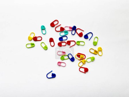 Colorful Assortment of Plastic Knitting Stitch Markers