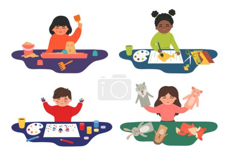 Children sensory, motor skills, creativity and imagination development