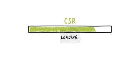 Ilustración de Barra de carga CSR sobre fondo blanco. - Imagen libre de derechos