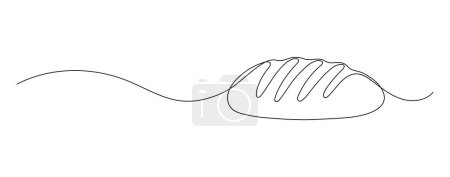 Illustration for Bread. Continuous line drawing. - Royalty Free Image