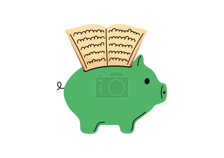 Save paper books piggy bank. 