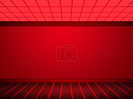 Photo for Abstract red background, can be used for valentines or Christmas design layout, studio, web template, room and report with smooth gradient color. Black and red background. Red gradient space or Gradient room red for product design promotion - Royalty Free Image