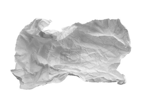 Foto de Textura de papel arrugado. Textura de papel blanco arrugado para el fondo. Pelota de papel desgarrado o arrugado aislada sobre fondo blanco - Imagen libre de derechos