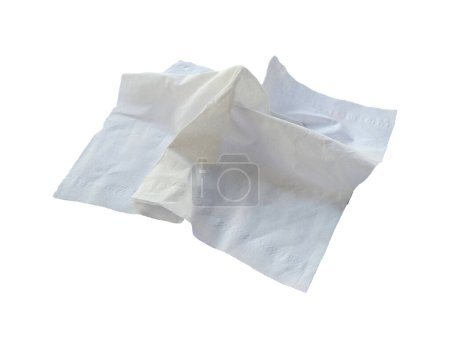 Téléchargez les photos : Tissu sur fond blanc. Papier de soie froissé ou texture de tissu froissé. Fond de tissu ou fond de papier de soie - en image libre de droit