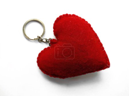 Heart background pattern. Valentines day background. Heart for valentines day decorations. Heart key chain. Keychain on white background