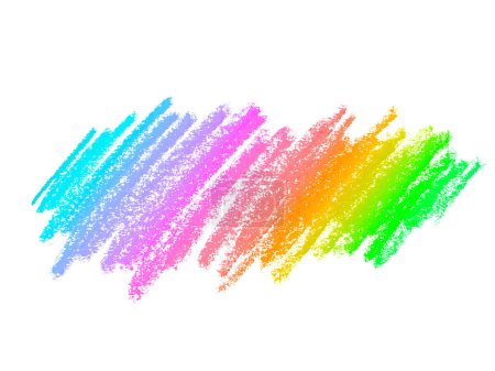 Foto de Crayón abstracto sobre fondo blanco. Colorido crayón garabato textura. Punto pastel de cera. Es una mano dibujada. Fondo de crayón abstracto colorido - Imagen libre de derechos