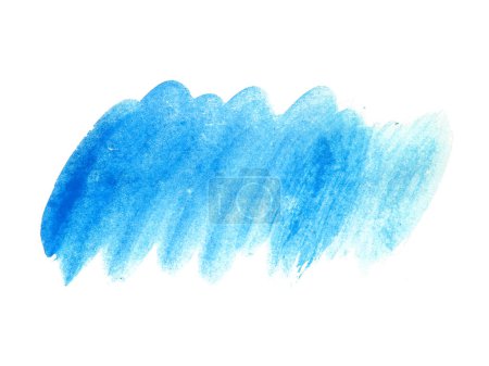 Téléchargez les photos : Texture gribouillis aquarelle bleue. Aquarelle abstraite sur fond blanc. C'est un dessin à la main. Bleu abstrait aquarelle fond - en image libre de droit