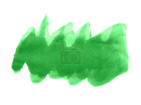 Téléchargez les photos : Texture de gribouillage aquarelle verte. Aquarelle abstraite sur fond blanc. C'est un dessin à la main. Vert abstrait aquarelle fond - en image libre de droit