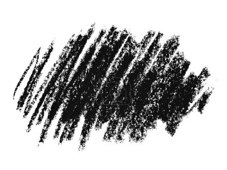 Foto de Textura de garabato de crayón negro. Punto pastel de cera. Crayón abstracto sobre fondo blanco. Es una mano dibujada. Fondo de crayón abstracto negro - Imagen libre de derechos