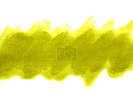 Yellow watercolor scribble texture. Abstract watercolor on white background. It is a hand drawn. Yellow abstract watercolor background