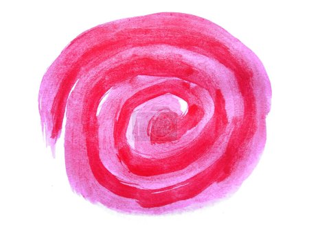 Foto de Acuarela abstracta sobre fondo blanco. Textura garabato acuarela roja. Es una mano dibujada. Fondo de acuarela abstracto rojo - Imagen libre de derechos